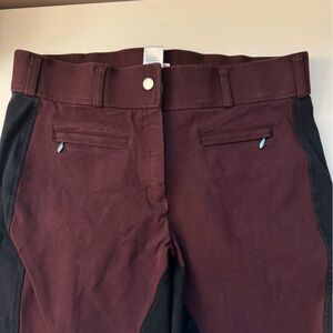 Dover Saddlery Burgundy Breeches Size 32